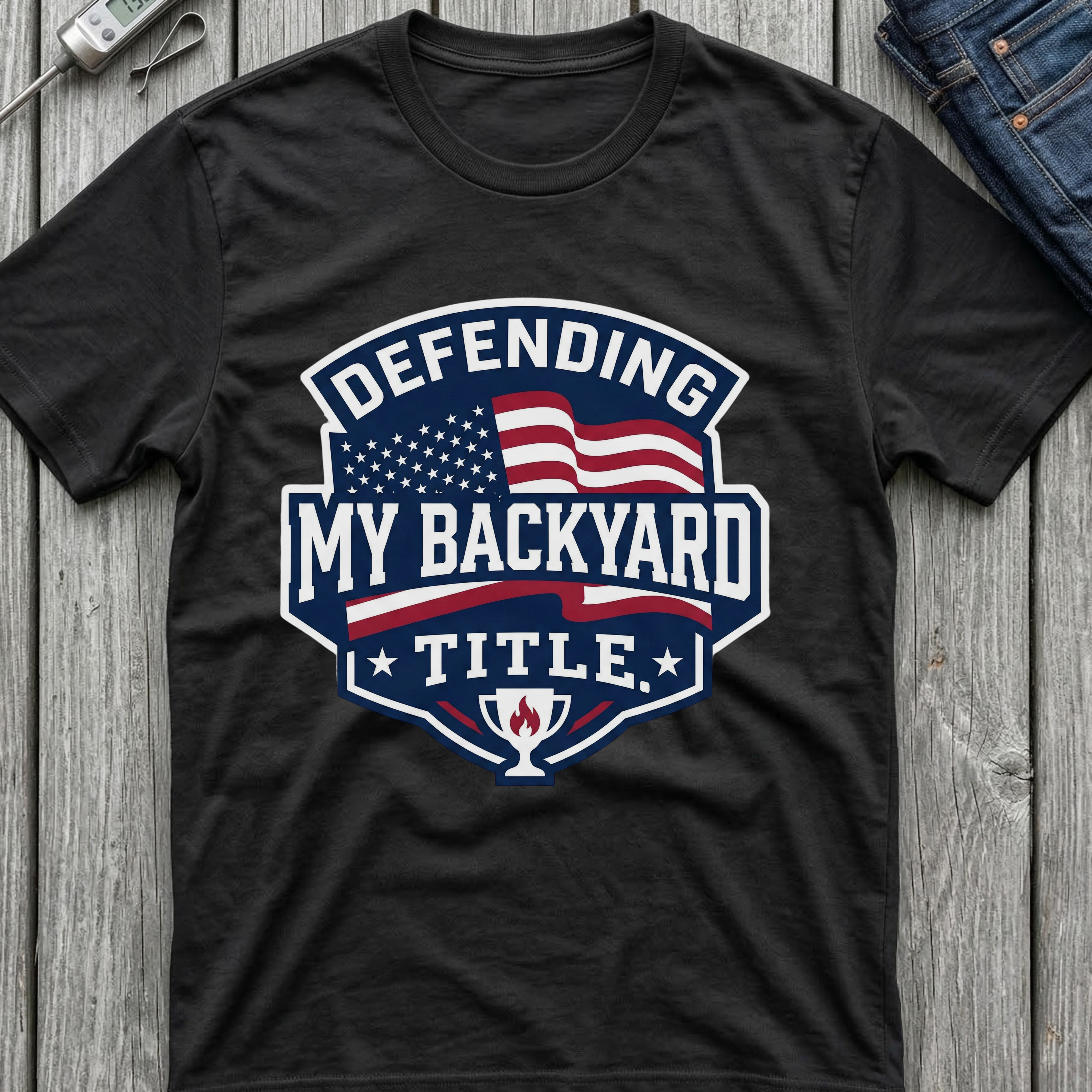 Defending My Backyard Title T-Shirt