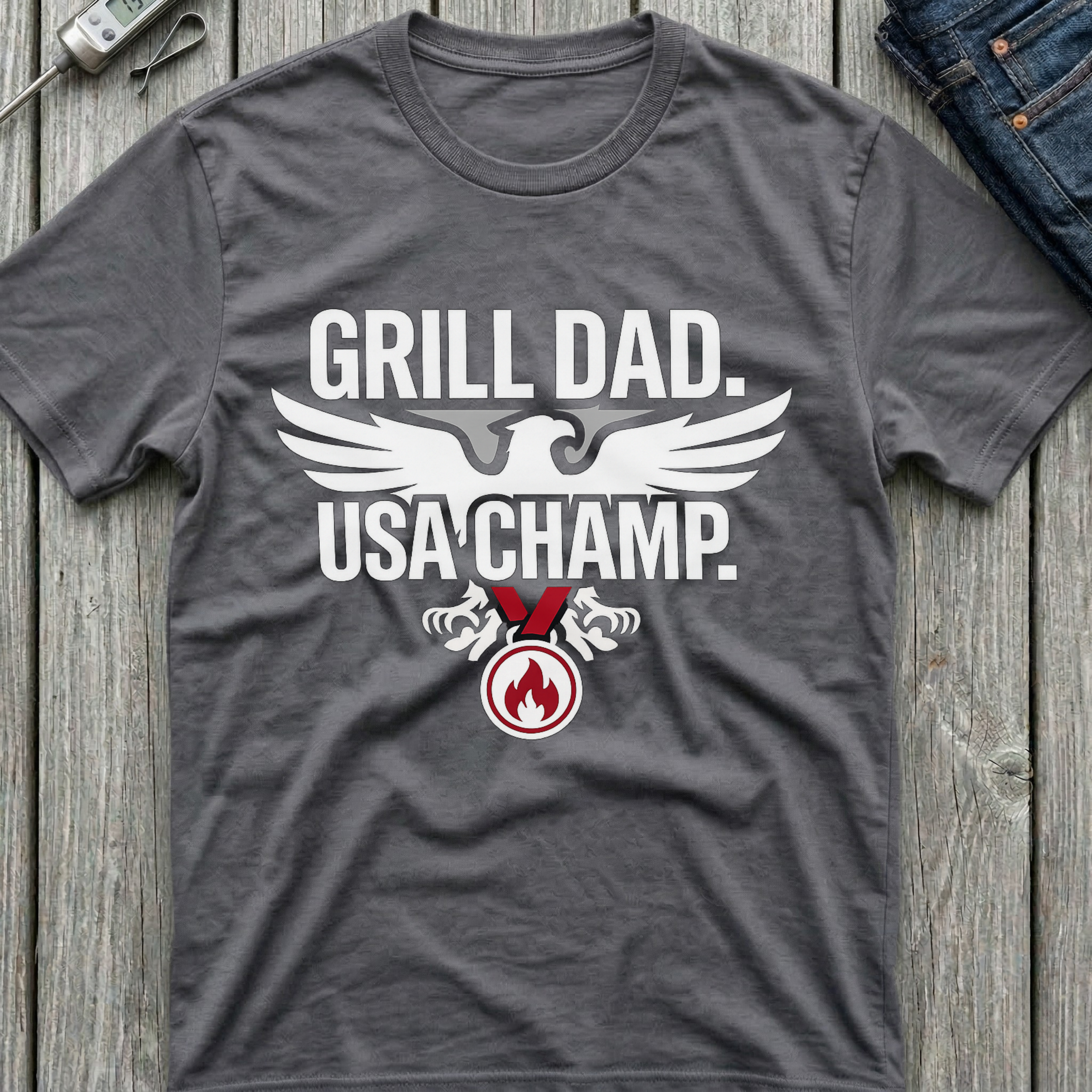 Grill Dad USA Champ T-Shirt