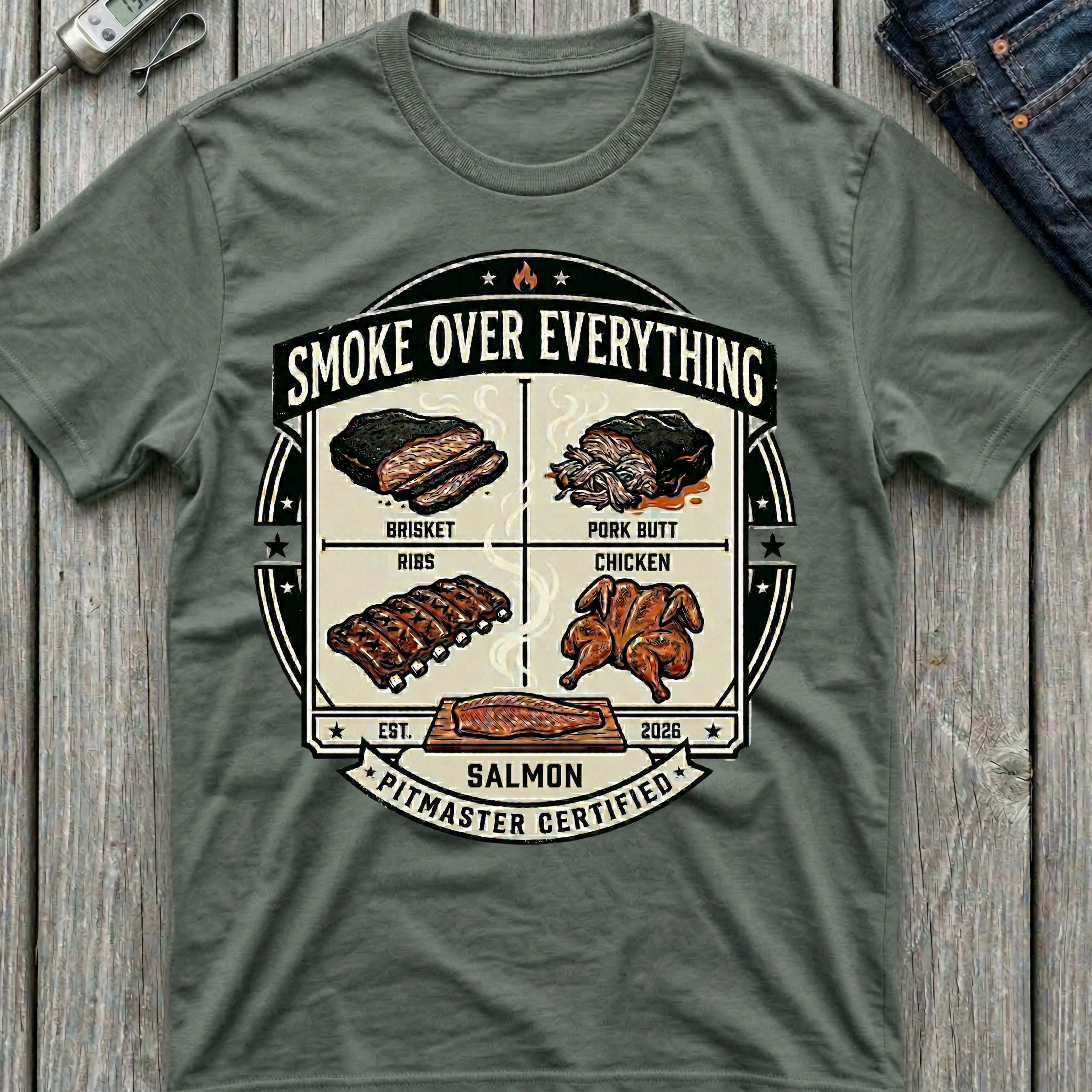 Smoke Over Five Meats T-Shirt
