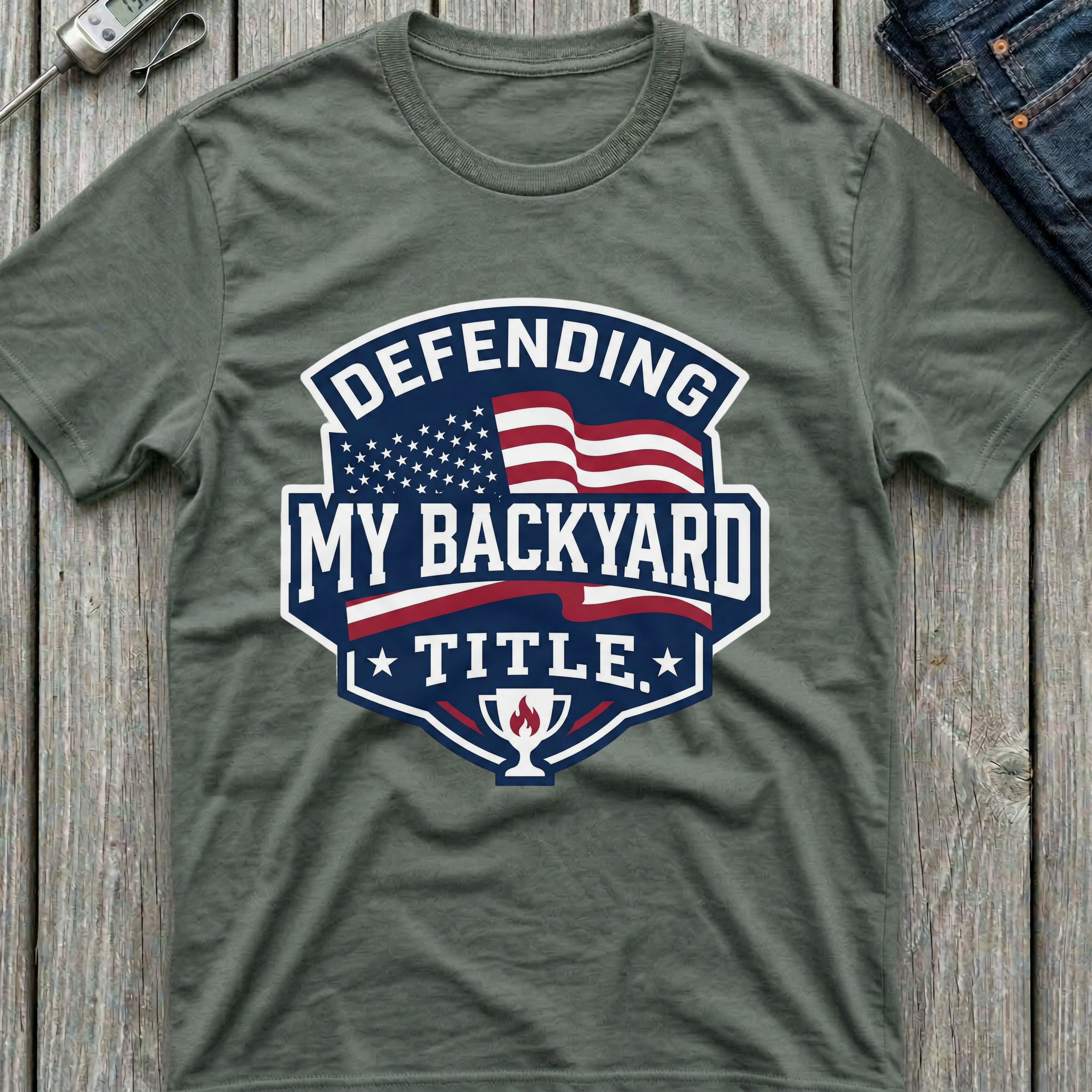 Defending My Backyard Title T-Shirt