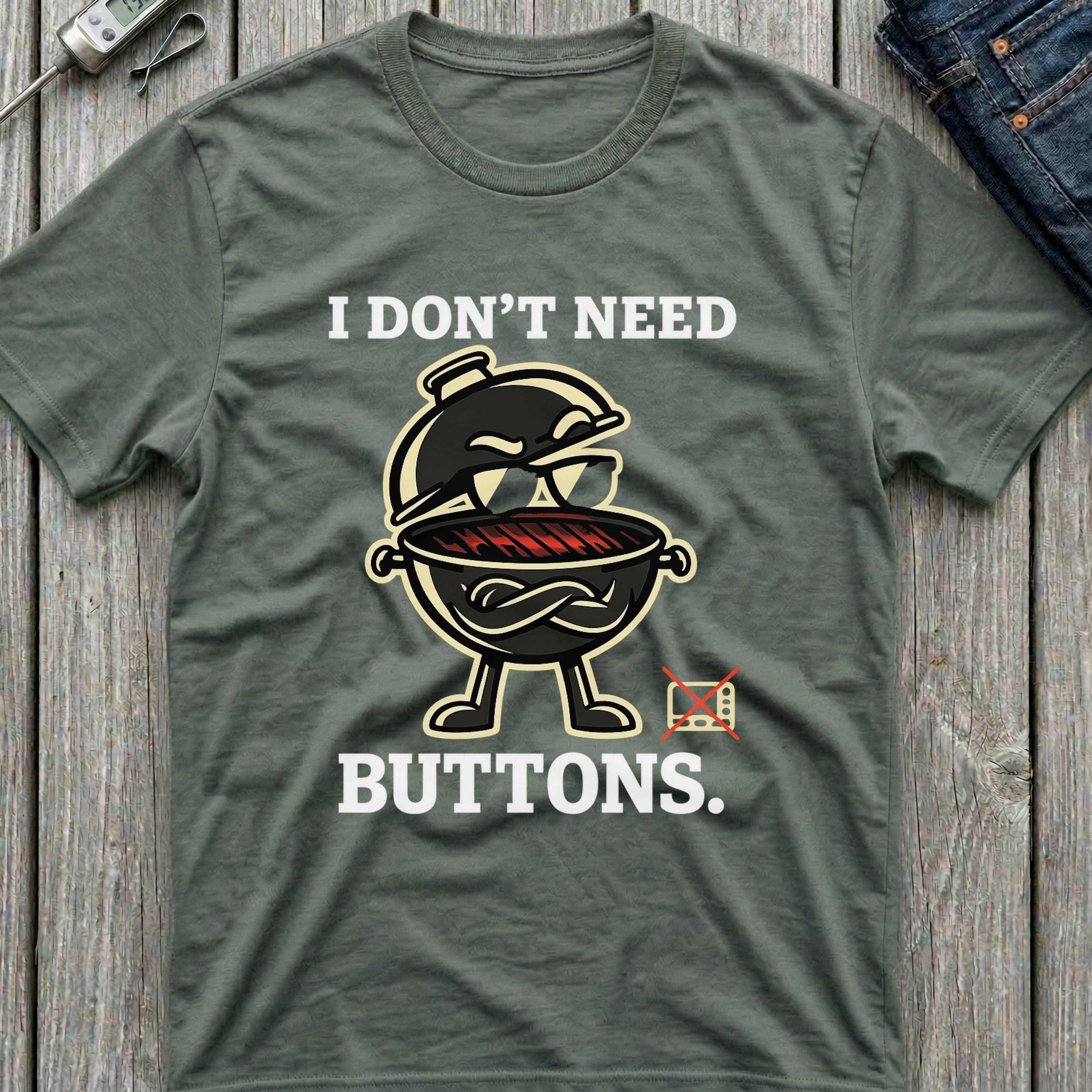 I Don't Need Buttons T-Shirt