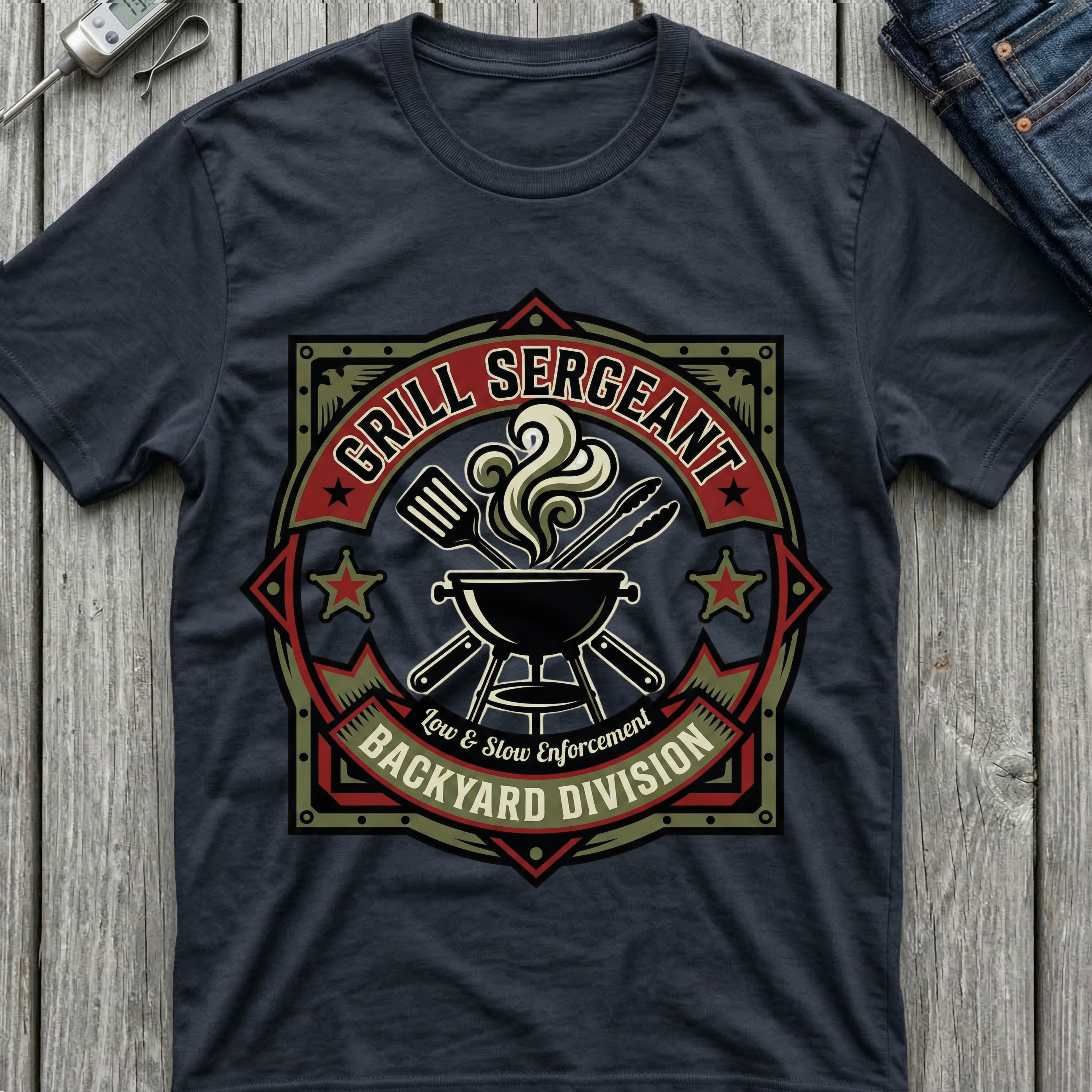 Grill Sergeant Backyard Division T-Shirt