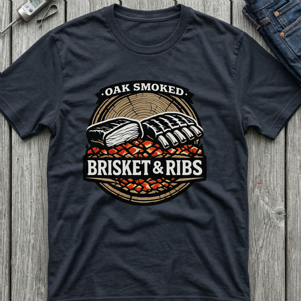 Oak Smoked Brisket & Ribs T-Shirt