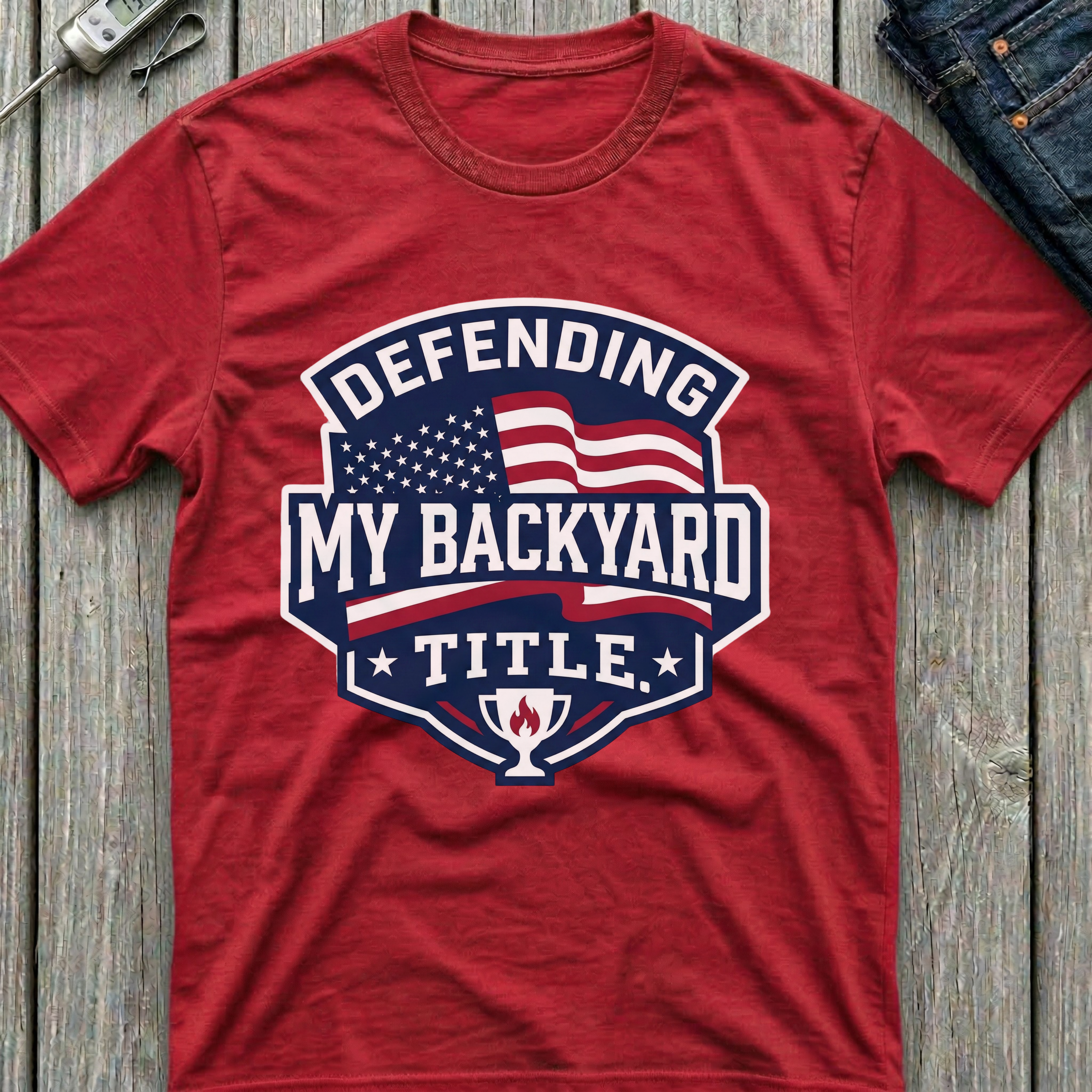 Defending My Backyard Title T-Shirt