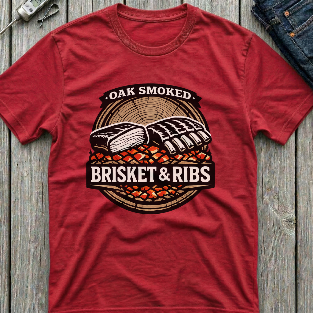 Oak Smoked Brisket & Ribs T-Shirt