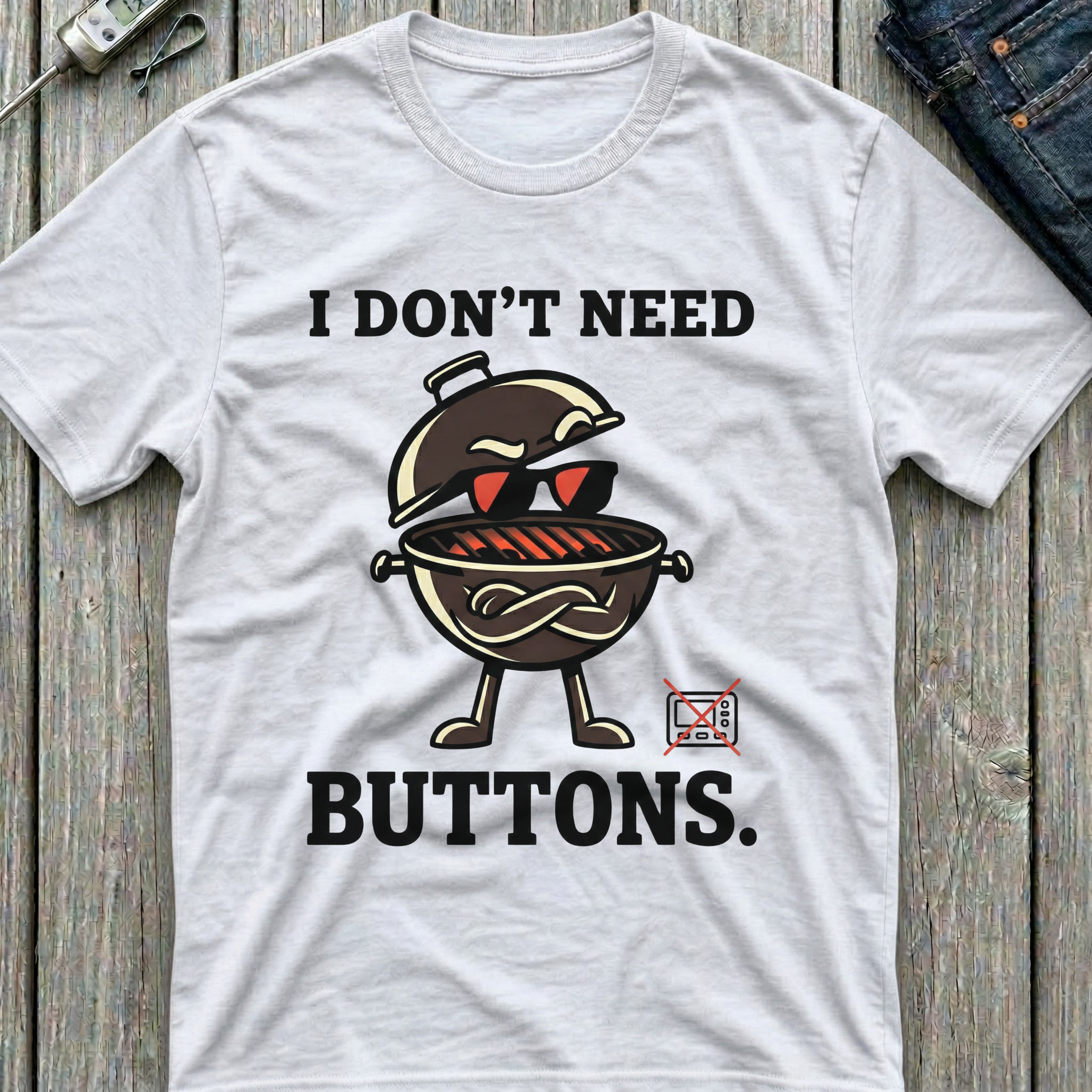 I Don't Need Buttons T-Shirt