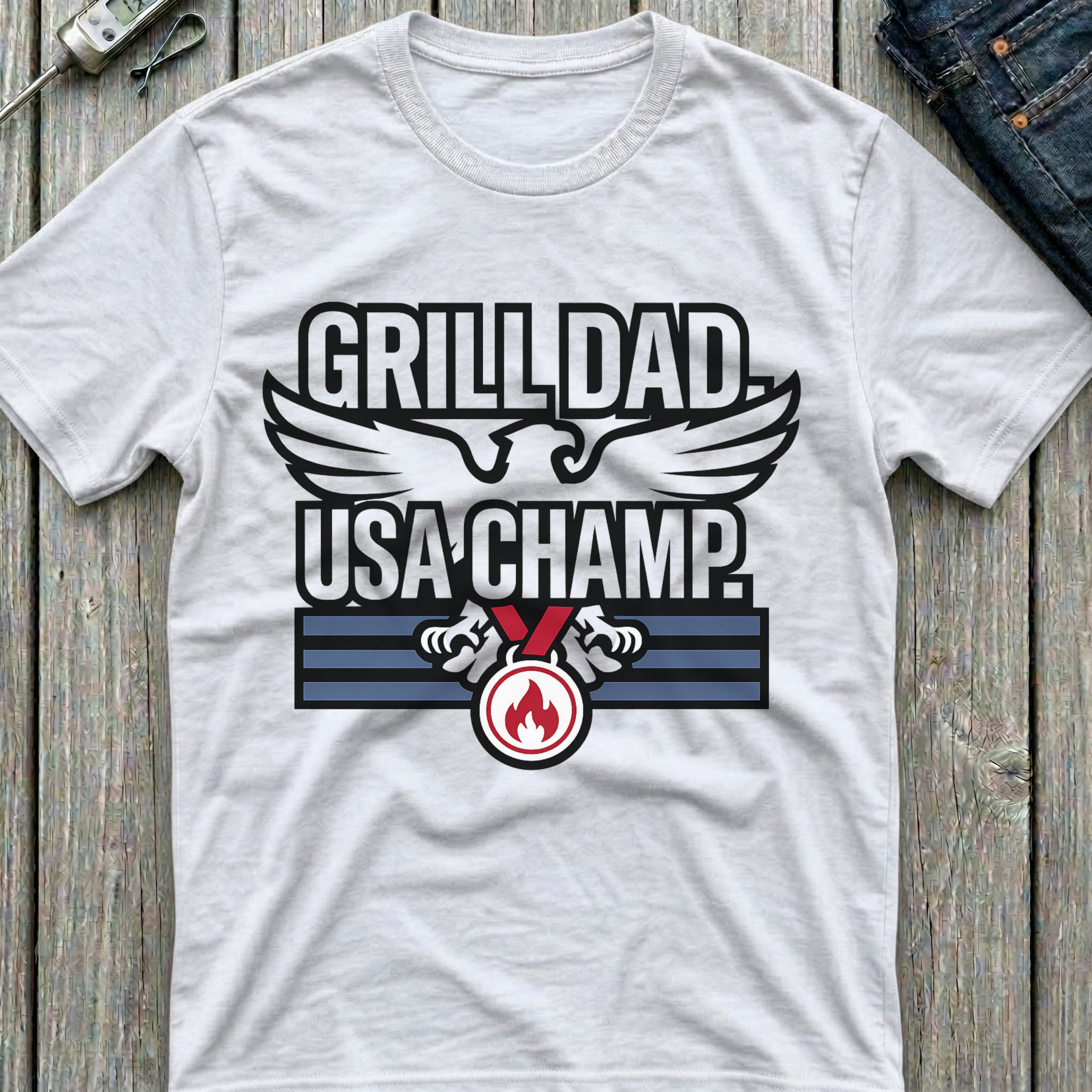 Grill Dad USA Champ T-Shirt
